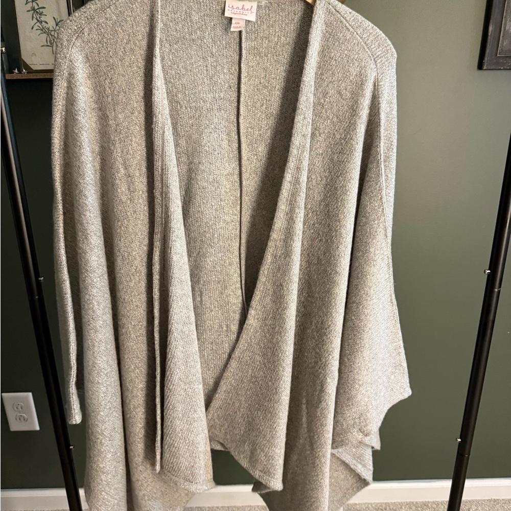 Abella Silver Open Front Women's Poncho